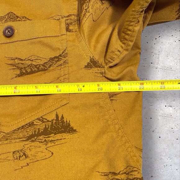 Alaskan Hardgear Flannel Shirt Mens Medium Mountain AOP Long Sleeve Button - Picture 6 of 10